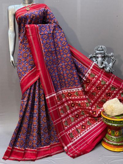 PSNTIDSS5A30BNCC07- Ikat silk saree
