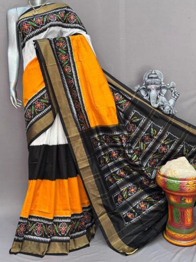 PSNTIDSS5A30BNCC08- Ikat silk saree