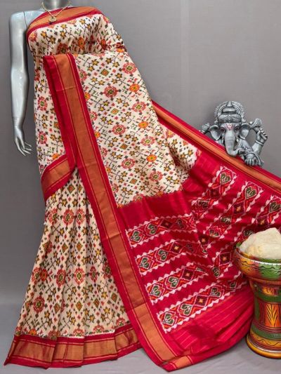 PSNTIDSS5A30BNCC17- Ikat silk saree