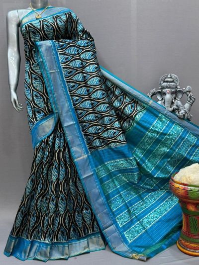PSNTIDSS5A30BNCC21- Ikat silk saree