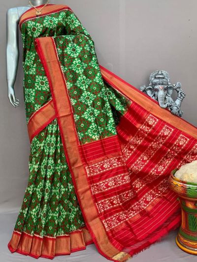 PSNTIDSS5A30BNCC22- Ikat silk saree