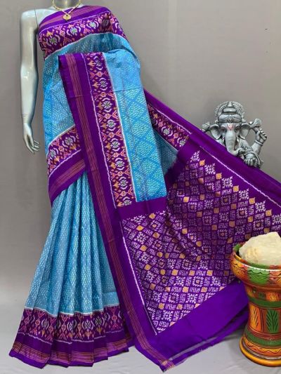 PSNTIDSS5A30BNCC23- Ikat silk saree