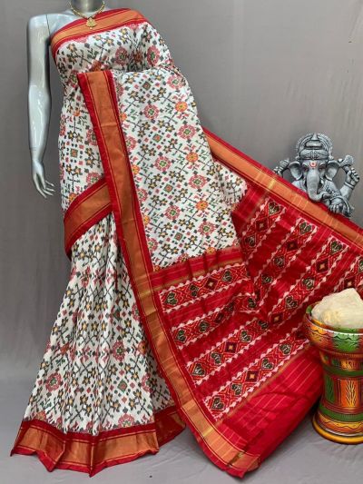 PSNTIDSS5A30BNCC26- Ikat silk saree
