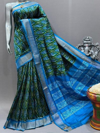 PSNTIDSS5A30BNCC29- Ikat silk saree