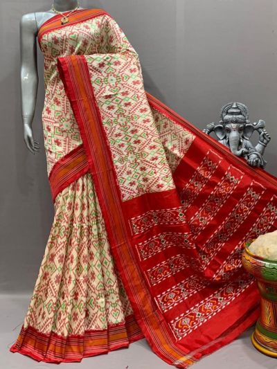 PSNTIDSS5A30BNCC33- Ikat silk saree