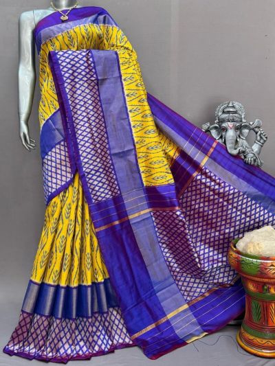PSNTIDSS5A30BNCC34- Ikat silk saree