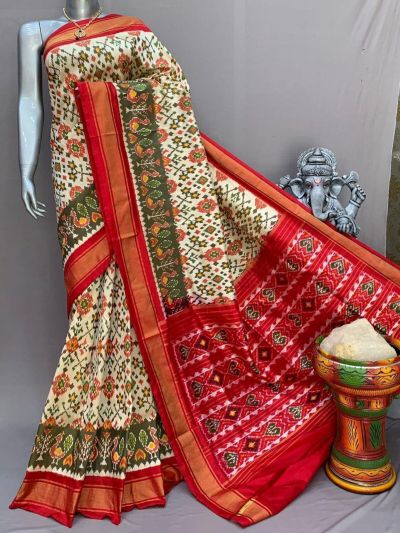 PSNTIDSS5A30BNCC37- Ikat silk saree