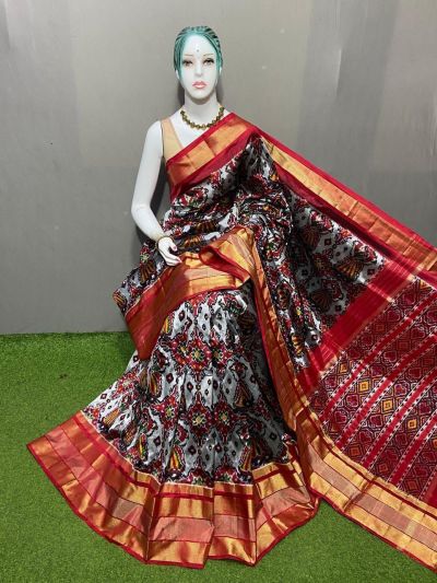 PSRGIDSS5Y03NSCC04- Ikat silk saree