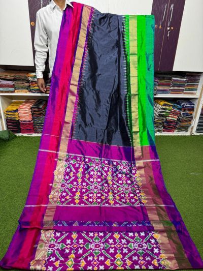 PSRGIDSS5Y05TZDC01- Ikat silk saree