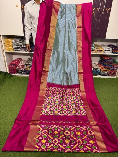 PSRGIDSS5Y05TZDC25- Ikat silk saree