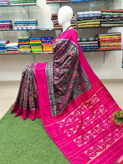 PSRHIDSS5Y06BCCD02- Ikat silk saree