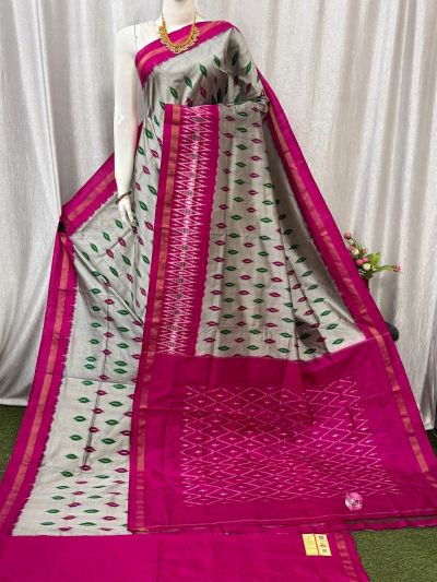 PASKILWS5Y10XEDC02- light weight Ikat silk saree