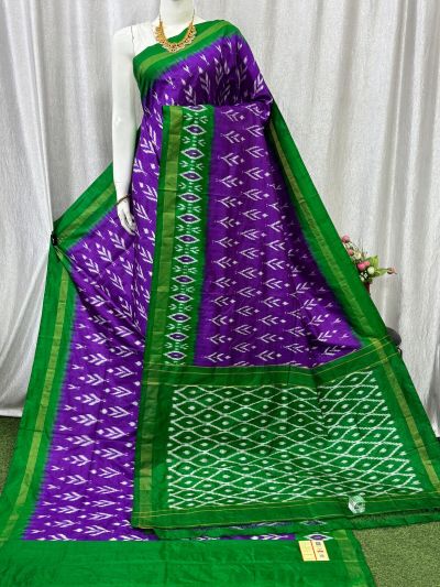 PASKILWS5Y10XEDC10- light weight Ikat silk saree
