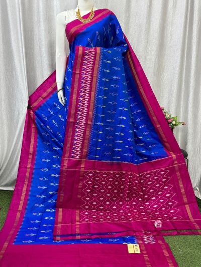PASKILWS5Y10XEDC14- light weight Ikat silk saree