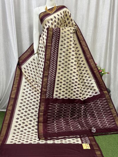 PASKILWS5Y10XEDC15- light weight Ikat silk saree