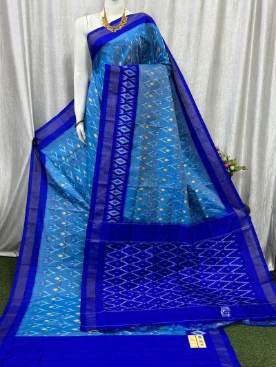 PASKILWS5Y10XEDC18- light weight Ikat silk saree