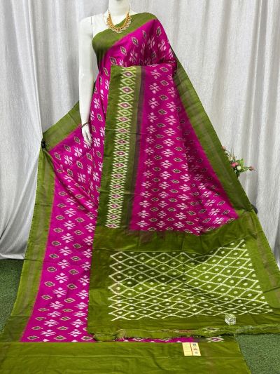 PASKILWS5Y10XEDC24- light weight Ikat silk saree