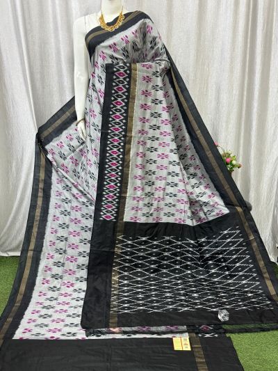 PASKILWS5Y10XEDC35- light weight Ikat silk saree