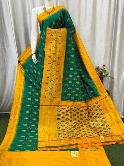 PASKILWS5Y10XEDC36- light weight Ikat silk saree