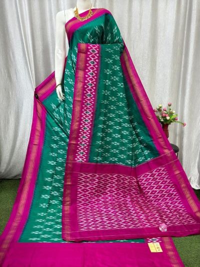 PASKILWS5Y10XEDC46- light weight Ikat silk saree