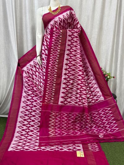 PASKILWS5Y10XEDC54- light weight Ikat silk saree