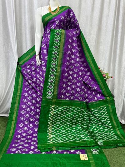 PASKILWS5Y10XEDC55- light weight Ikat silk saree