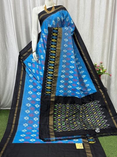 PASKILWS5Y10XEDC63- light weight Ikat silk saree