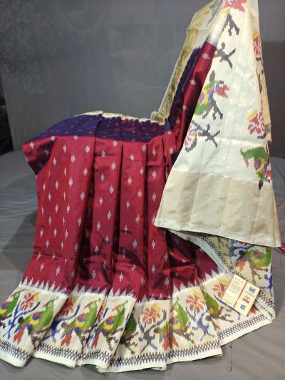 PGMRIDSS5Y09NICD02- Ikat silk saree