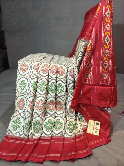 PGMRIDSS5Y09NICD04- Ikat silk saree