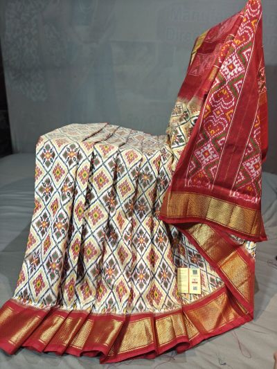 PGMRIDSS5Y09NICD05- Ikat silk saree