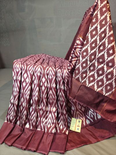 PGMRILWS5Y10SFCD02- light weight Ikat silk saree