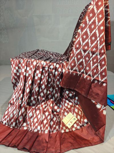 PGMRILWS5Y10SFCD15- light weight Ikat silk saree