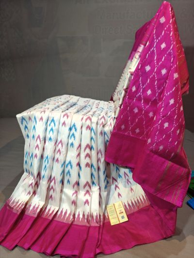 PGMRILWS5Y10SFCD17- light weight Ikat silk saree