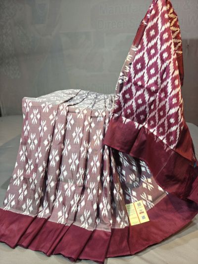 PGMRILWS5Y10SFCD25- light weight Ikat silk saree