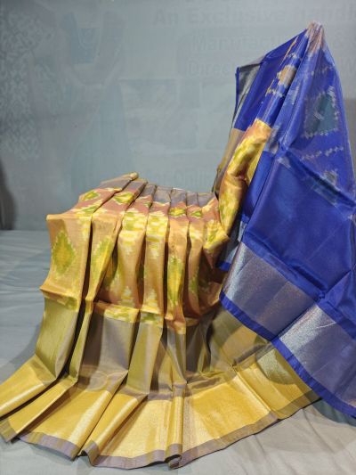 PGMRISSS5Y10ISDC07- Ikat soft silk saree