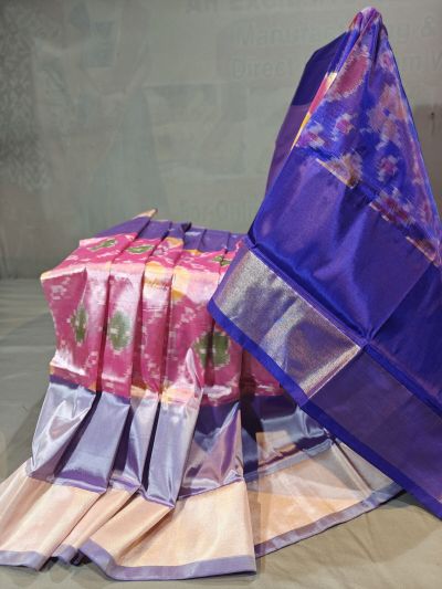 PGMRISSS5Y10ISDC08- Ikat soft silk saree