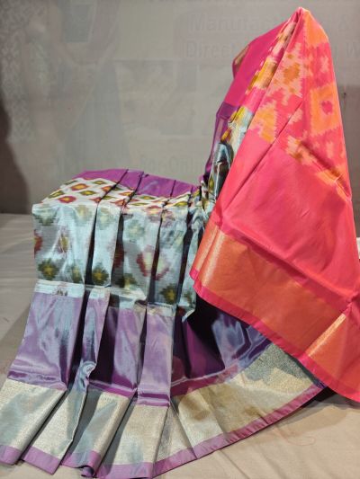 PGMRISSS5Y10ISDC10- Ikat soft silk saree