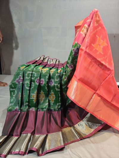 PGMRISSS5Y10ISDC11- Ikat soft silk saree