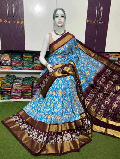 PSRGIDSS5Y09BBCD09- Ikat silk saree