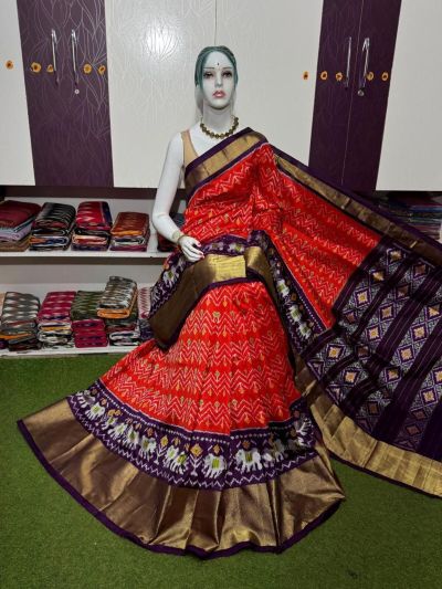 PSRGIDSS5Y09BBCD18- Ikat silk saree