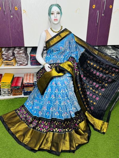 PSRGIDSS5Y09BBCD53- Ikat silk saree