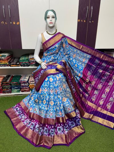 PSRGIDSS5Y09BBCD54- Ikat silk saree