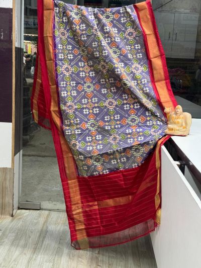 PSRGISDP5Y08ZNCD26- Ikat Silk dupatta