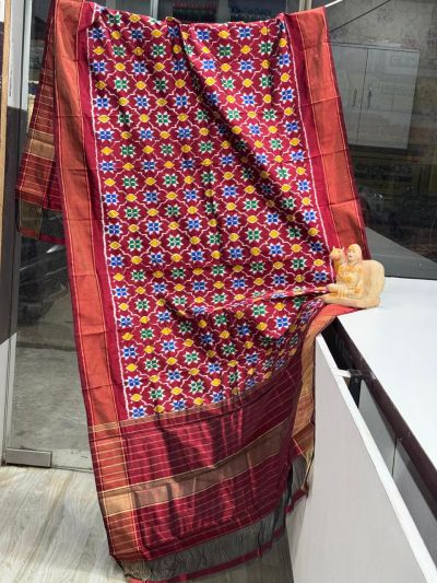 PSRGISDP5Y08ZNCD36- Ikat Silk dupatta