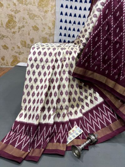 PRMHILWS5Y12XEDD01- light weight Ikat silk saree