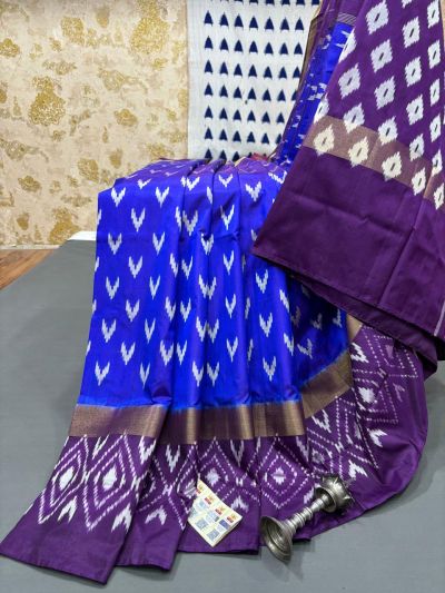 PRMHILWS5Y12XEDD16- light weight Ikat silk saree