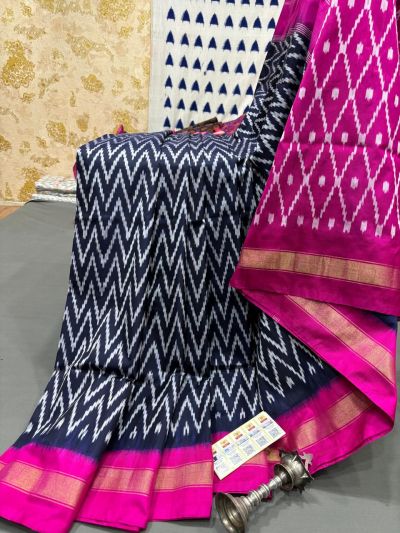PRMHILWS5Y12XEDD22- light weight Ikat silk saree