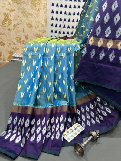 PRMHILWS5Y12XEDD25- light weight Ikat silk saree