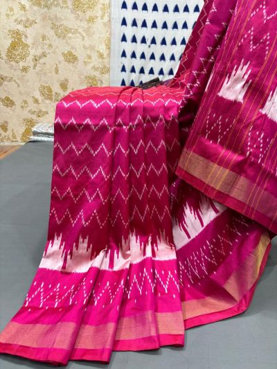 PRMHILWS5Y12XEDD26- light weight Ikat silk saree