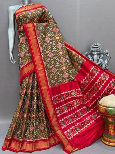 PSNTIDSS5Y10NDDC17- Ikat silk saree
